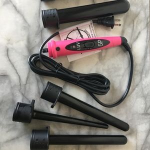 Luv curling wand with 5 sizes of rods